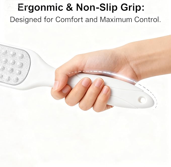 UZOQPAIZF Professional Callus Remover for Feet & Foot File - Gentle on Skin, Pedicure Tool for Hard Skin, Rough & Cracked Heels - Wet/Dry Use Foot Scraper & Dead Skin Remover