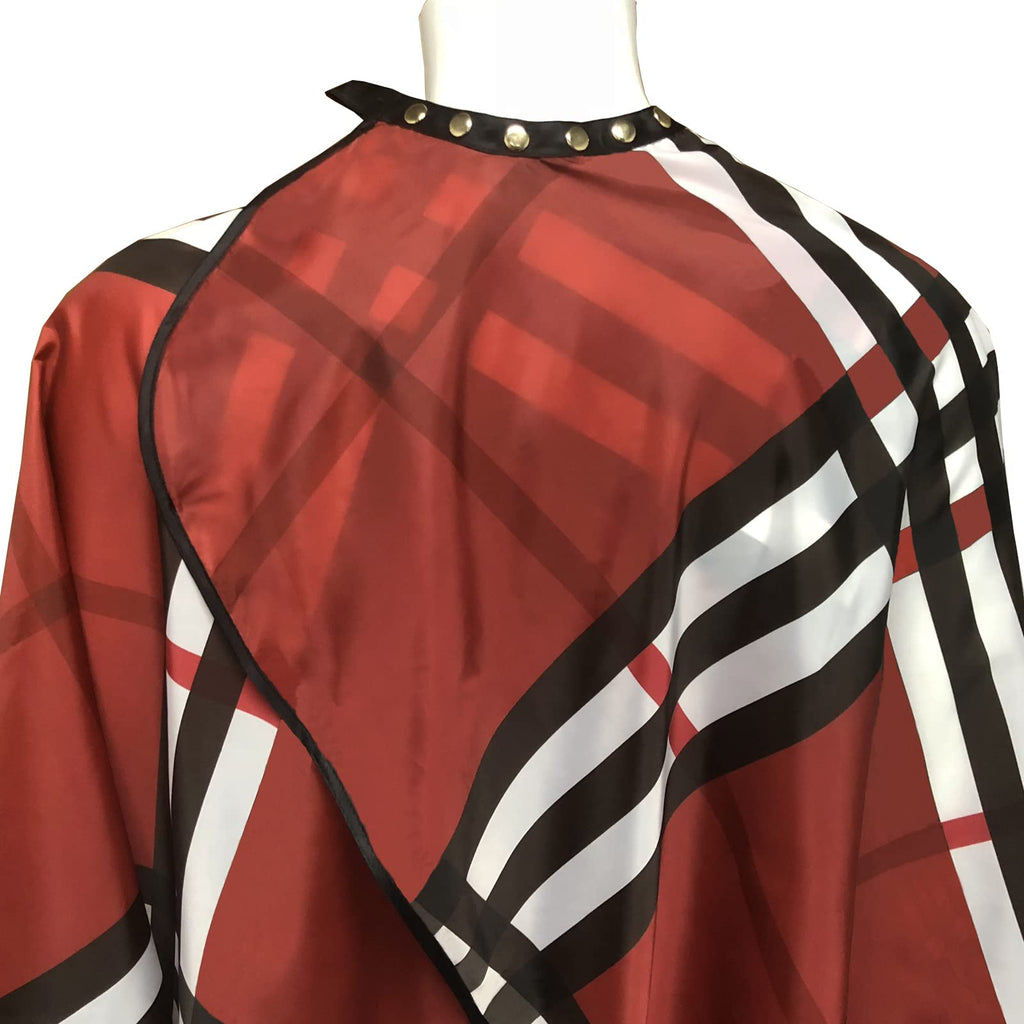 Pelocapa Haircut Barber Cape for Men, Professional Salon Cape with Snap Closures, Hairdresser Cape for Adults, Large Waterproof Cape for Hair Cutting, Styling - 63”× 56”(Red)