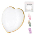 MelodySusie 1Pc Heart Resin Nail Art Palette Color Mixing Board White
