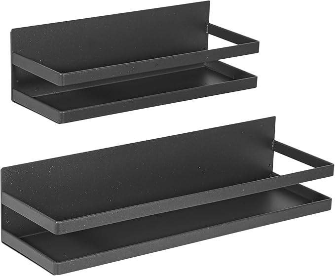 Uten Large Magnetic Spice Rack for Refrigerator 2 Pack, Fridge Organizer