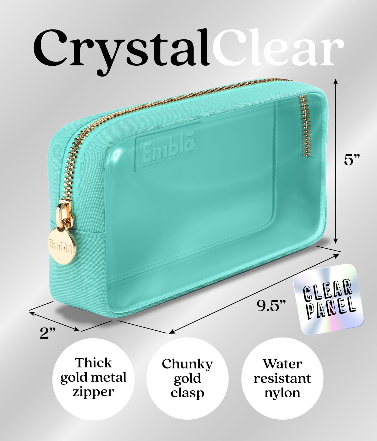 Makeup Bag for Women, Travel Cosmetic Organizer, Waterproof Toiletry Pouch