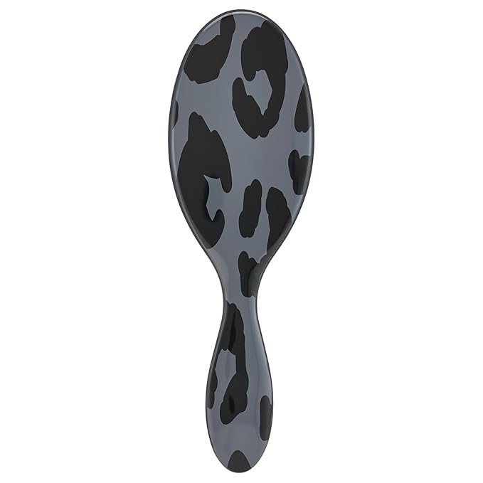 Wet Brush Original Detangler Hair Brush, Dark Gray Leopard (Safari), Ultra-Soft IntelliFlex Bristles, Detangling Bristles Glide Through Tangles (Wet & Dry Hair), Women & Men