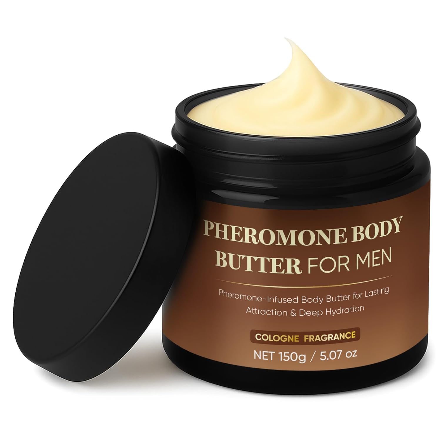 RTQSU Pheromone Body Butter For Men, Skin body butter for men with Shea Butter, Cocoa Butter & Coconut Oil, Alcohol-Free, Vega, Long-Lasting Masculine Scent, Non-Greasy