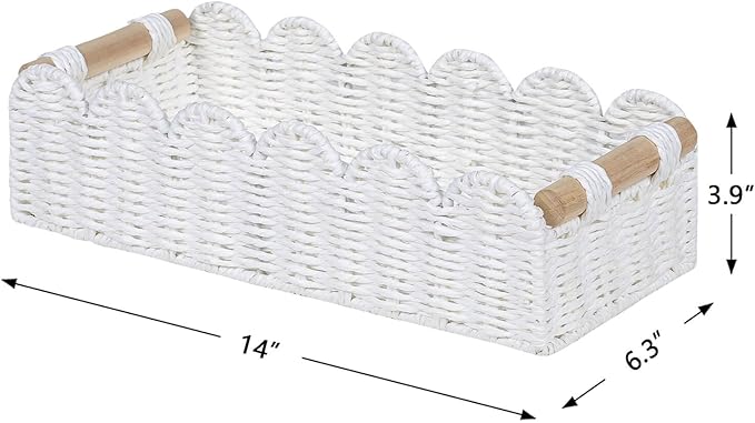 CubesLand Bathroom Basket Organizer, Toilet Tank Paper Storage Baskets 2PK