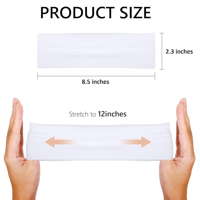 Elastic Non-Slip Soft Cloth Fabric Women's Headbands 16 Pack - Yoga, Running, Sports Hair Accessories in Black, Brown, Beige, Thick