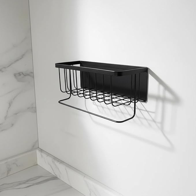 Refrigerator Shelf, Storage Basket, Hanging Basket, Food Organizer Made of Stainless Steel with Easy Assembly and Versatile Use for Kitchen, Bedroom, Black