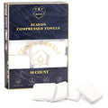 Fcaeon Disposable Face Towels 50 Count Compressed Towel Tablets 12×9 Inch Washcloths for Men Skincare Cleansing Hotel Stay Vacation Daily Use Gym Fitness Travel Essentials Outdoor Sports Cloths (Blue)