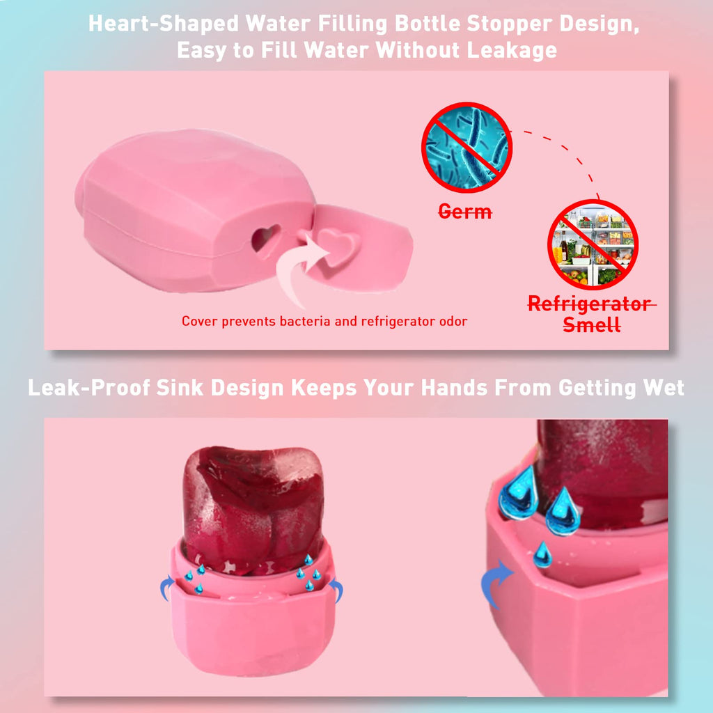 VANALIA Ice Roller & Gua Sha Set for Face, Eyes & Neck - Pink