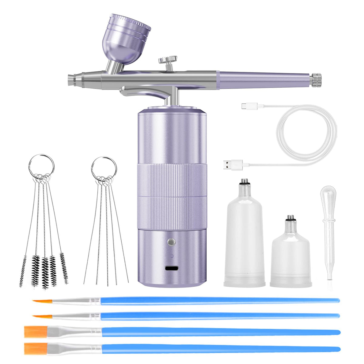 Airbrush Kit Portable Airbrush Air Brush Kit with Air Compressor Airbrush for Nails Airbrush Compressor High Pressure Nail Airbrush Machine Handheld Mini Air Brush Kit (pink)