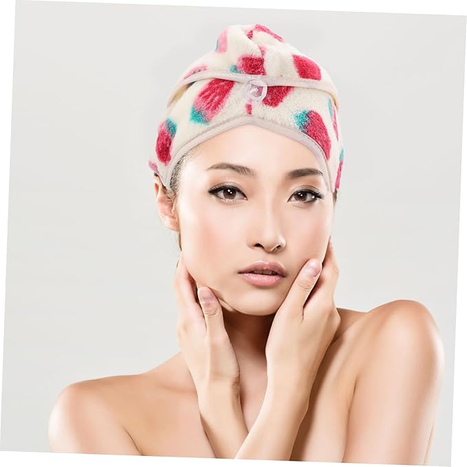 CIMAXIC Hair Drying Cap Absorbent Shower Hat Soft Microfiber Turban for Fast Hair Drying Suitable for All Types Household Bathing