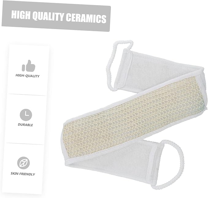 SHERCHPRY 2pcs Exfoliating Bath Scrubber Belt for Back Soft and Shower Towel for Relaxing Bath Easy to Clean Bathing Tool