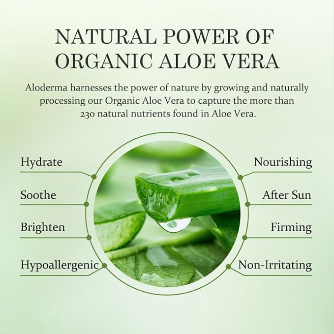 Aloderma Refreshing Hydrating Mister - Made with Fresh Organic Aloe Vera Juice within 12 Hours of Harvest, Lightweight Fine Mist Facial Spray Perfect for Summer- Instant Skin Hydration, 120ml/4.23Oz