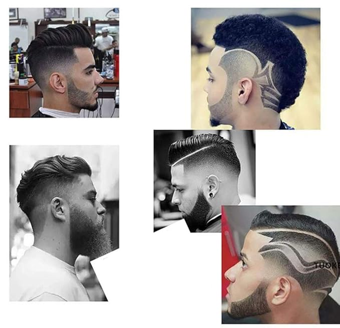 Beard Shaper Template Shaping Tool, Premium Quality Template Shaping for Goatee Mustache Sideburns Facial Hair Trimming Grooming Guide for Men Jaw Cheek Neck Line Symmetric Curve