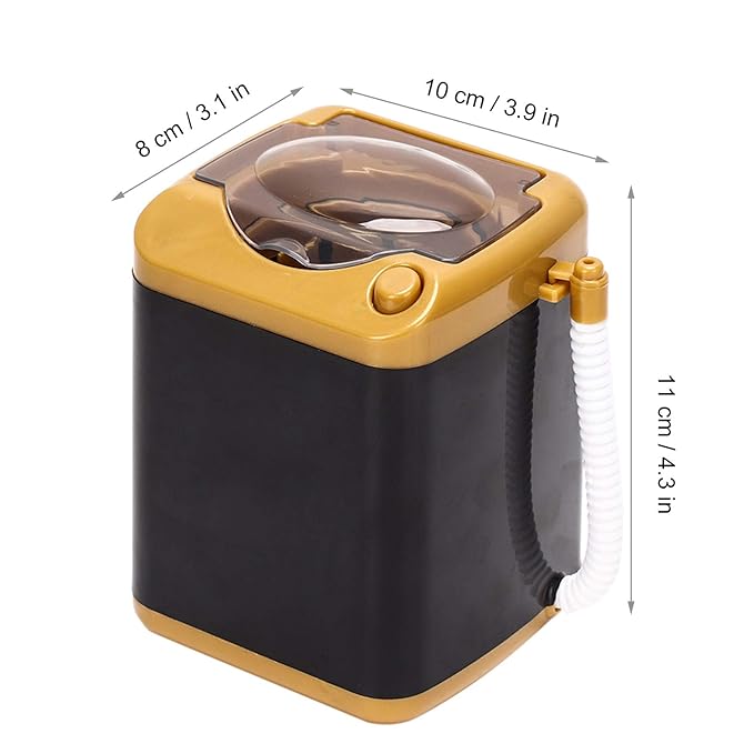 Washing Machine,Mini Electric Mini Washing Machine for Make up Brushes, Simulation Plastic Automatic Quick Drying Cleaning Machine for Women Girls for Sponge Powder Puff Toy