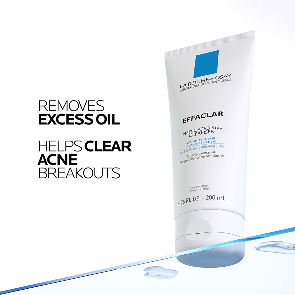 La Roche-Posay Effaclar Medicated Acne Face Wash with Salicylic Acid, 1.7oz