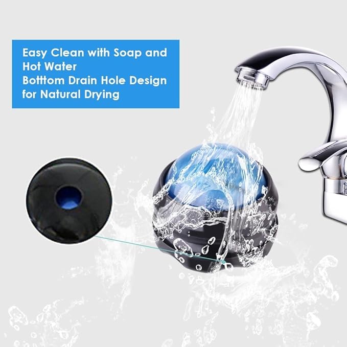ZONGS Manual Massage Ball Pain Relief Back Roller Massager Self Massage Therapy and Relax Full Body Tools for Sore Muscle Joint Pain Essential Oils or Lotion Relax (Blue)