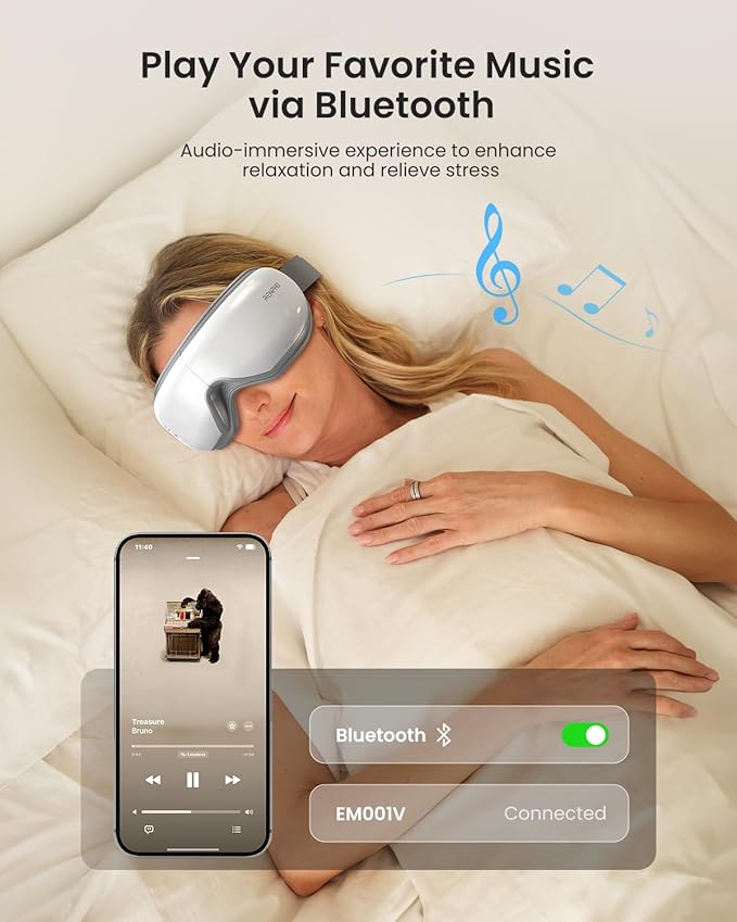 RENPHO Eyeris 1V Eye Massager with Voice Control, FSA Eligible HSA, Heated Smart Eye Mask with Bluetooth Music for Dry Eyes, Birthday Gifts for Women & Men, Graduation Gifts for Students