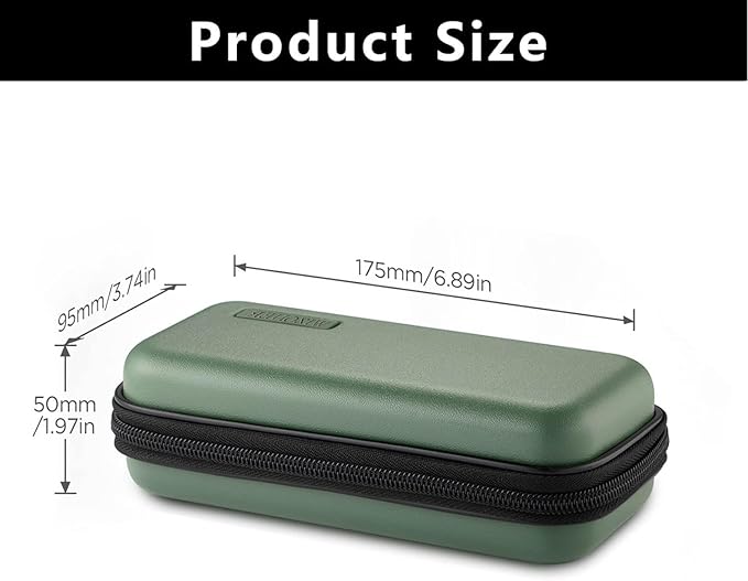 Trimmer Case, Razor Storage Bag Shaver Travel Hard EVA Storage box for Electric Trimmer and Accessories - Case Only (Green)