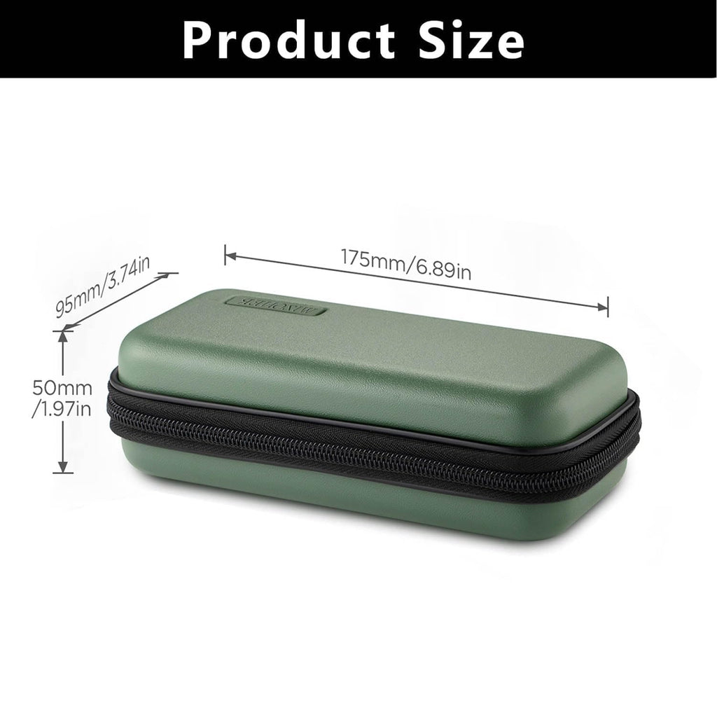 WIZONER Trimmer Case, Razor Storage Bag Shaver Travel Hard EVA Storage box for Electric Trimmer and Accessories - Case Only (Green)