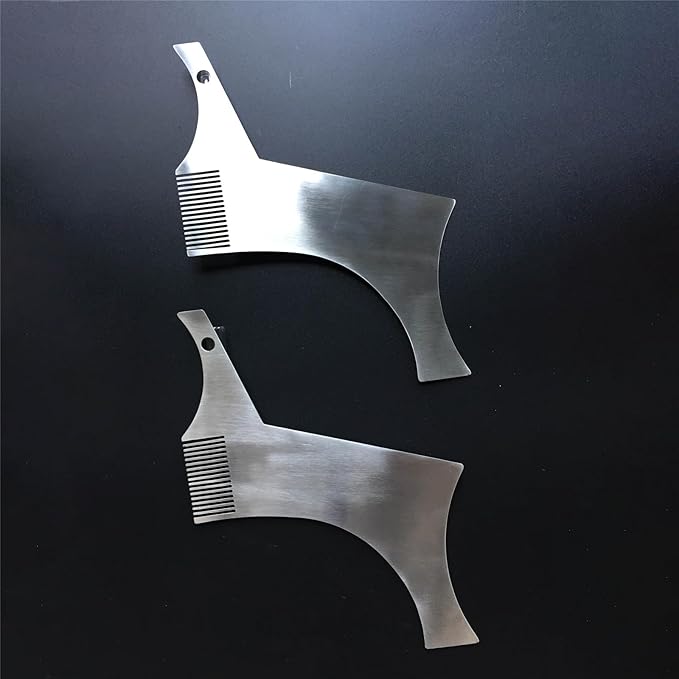 Stainless Beard Template Guide Beard Comb For Man Flexible Beard Shaping Trimmer Tool