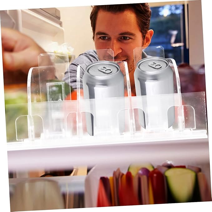 Luxshiny Automatic Drink Pusher for Refrigerators Compact Shelf Organizer for Beverages Snacks Cosmetics Display Sturdy Design for Convenience Store Home Use