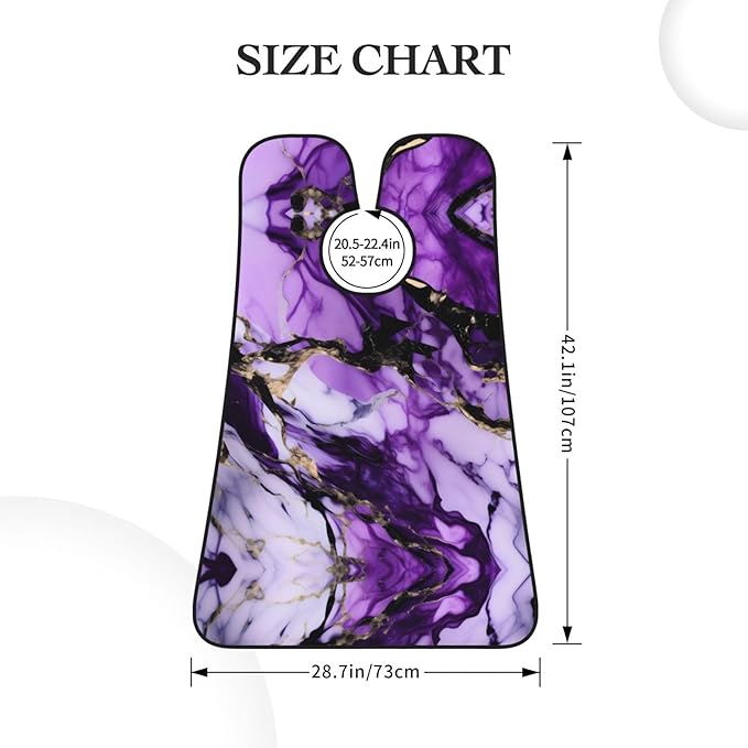 Purple Rose And Skull Print Beard Bib Shaving Apron, Beard Hair Trimming Cape Gift For Dad