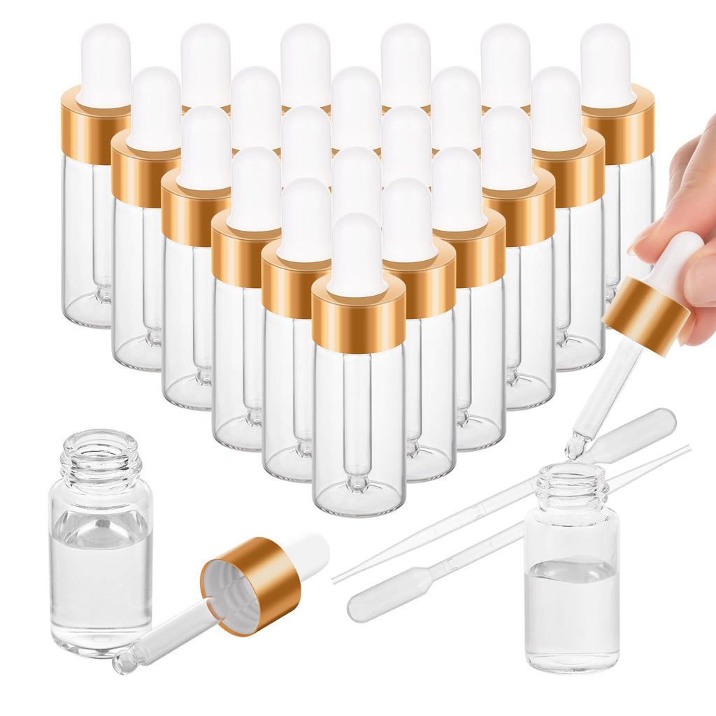 COTOM 100 Pack 10ml Mini Dropper Bottle for Cuticle Oil