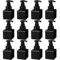 Domensi Foaming Soap Dispenser 8.5 oz Foam Pump Bottle Bulk Empty Travel Foaming Dispenser Refillable Hand Soap Plastic Pump Bottle Travel Clear Container for Bathroom Vanities(12 Pcs,Whole Black)