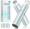 Bikini Trimmer for Women, Dual Head Face Shaver Body Hair Trimmmer, IPX7 Waterproof Womens Electric Razor for Legs, Lake Green