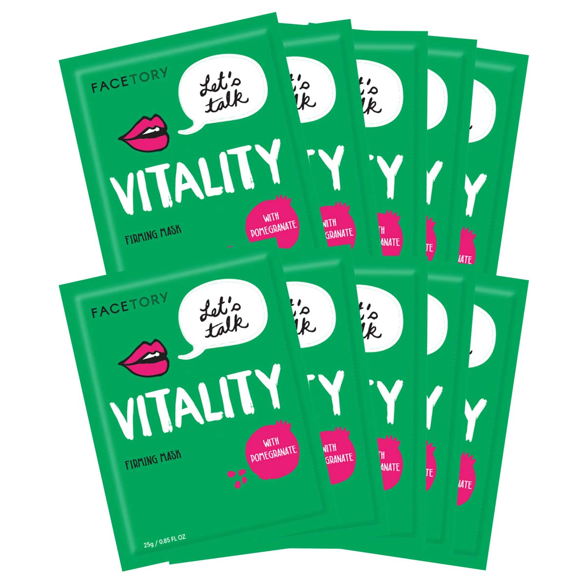 FACETORY SOS Save Our Skin Korean Face Mask with Royal Jelly & Aloe, 5 Pack