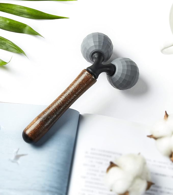 Lyanxinlei Relax Massage Roller - Body Massage Tools Myofascial Trigger Points Reduce Muscle Soreness Tightness Leg Cramps for Circulation, Stress, Arthritis and Hand Pain Relief & Recovery (Grey)