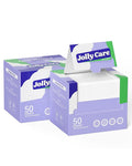 Jolly Care Disposable Face Towels, 10"×12" XL Face Towelette Disposable, Soft Makeup Remover Dry Wipes, Thick Facial Tissue for Women Cleansing, Skin Care, 50 Count (2 Pack)