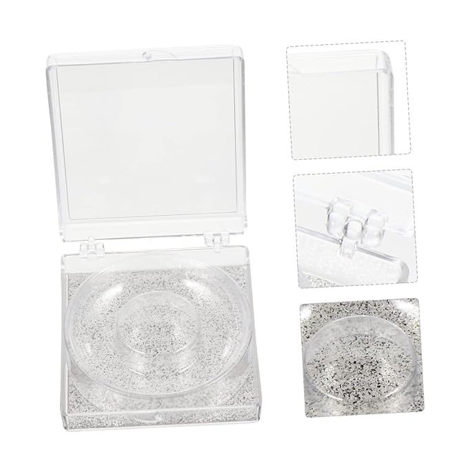 WOONEKY 6pcs Transparent False Eyelash Storage Box Compact Organizer for Packing and Travel Beauty Salons and Personal Use