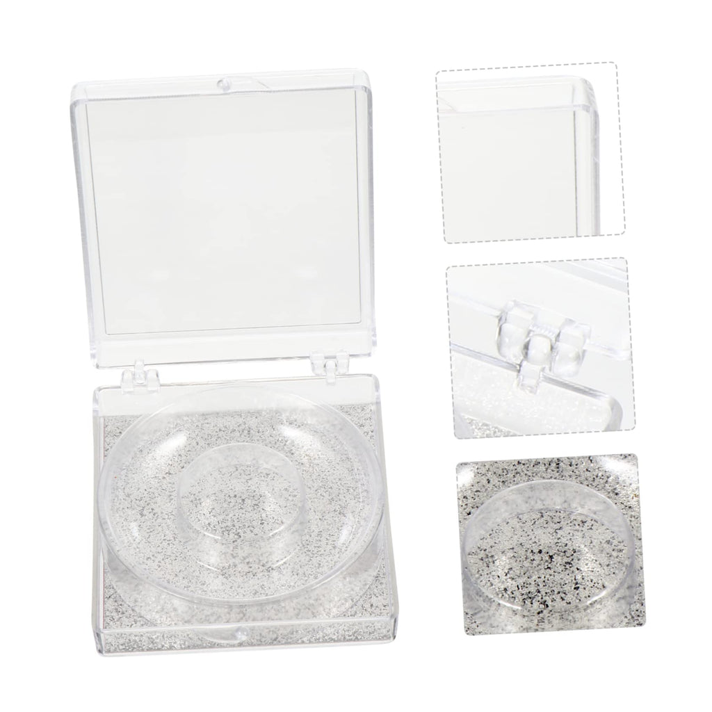 WOONEKY 6pcs Transparent False Eyelash Storage Box Compact Organizer for Packing and Travel Beauty Salons and Personal Use