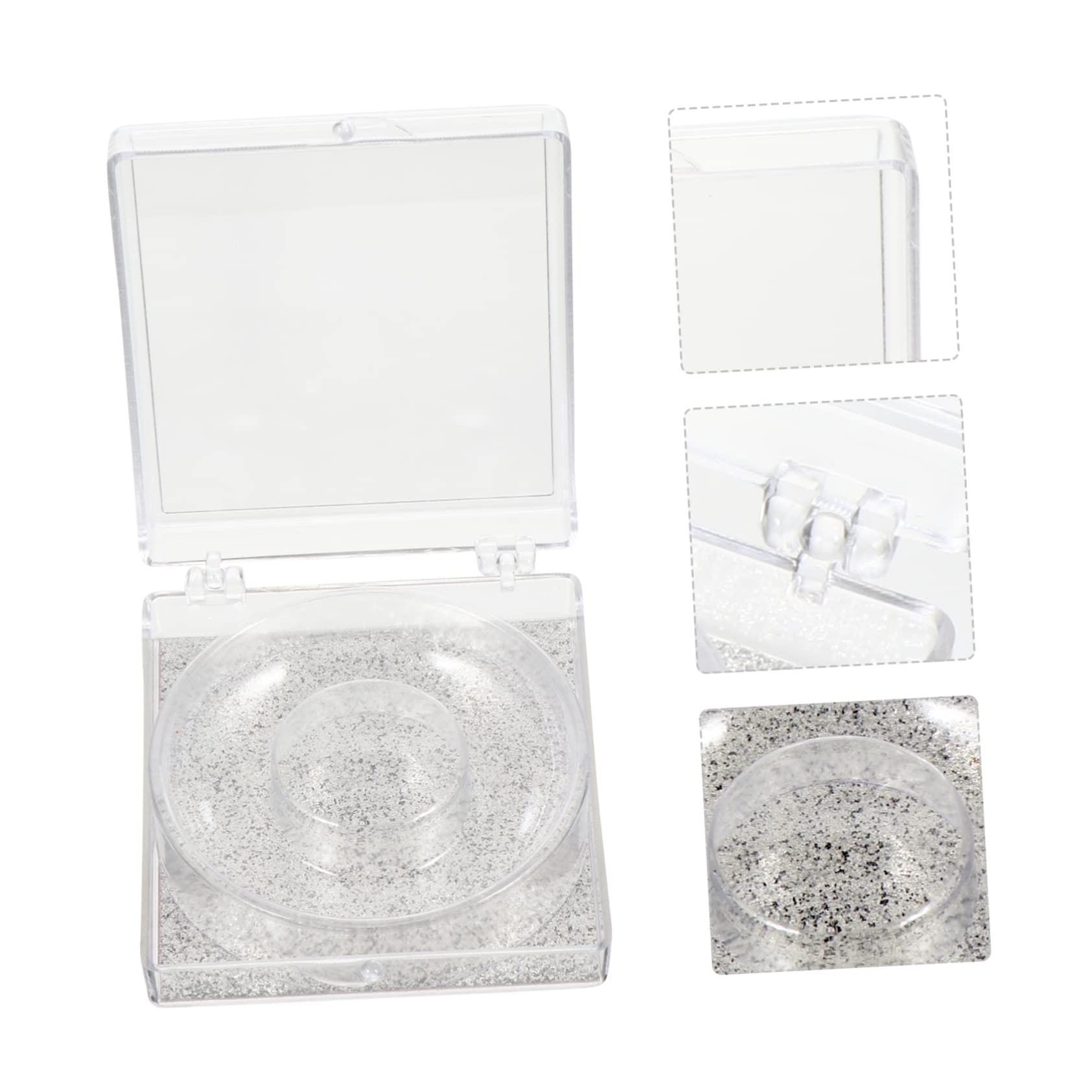 WOONEKY 6pcs Transparent False Eyelash Storage Box Compact Organizer for Packing and Travel Beauty Salons and Personal Use
