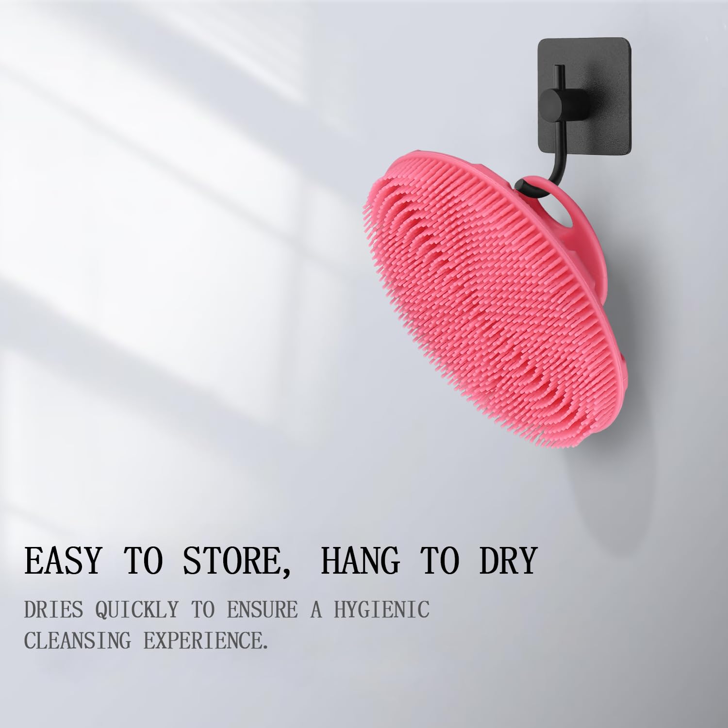 INNERNEED Food-Grade Soft Silicone Body Scrubber Shower Brush, Green+Pink