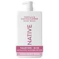 Native Clean Body Wash, Gentle & pH-balanced for Sensitive Skin, 24-Hr Freshness for Women & Men, Vegan & Cruelty-Free, Free of Sulfates, Parabens & Phthalates, Vanilla & Cactus Flower, 36 oz