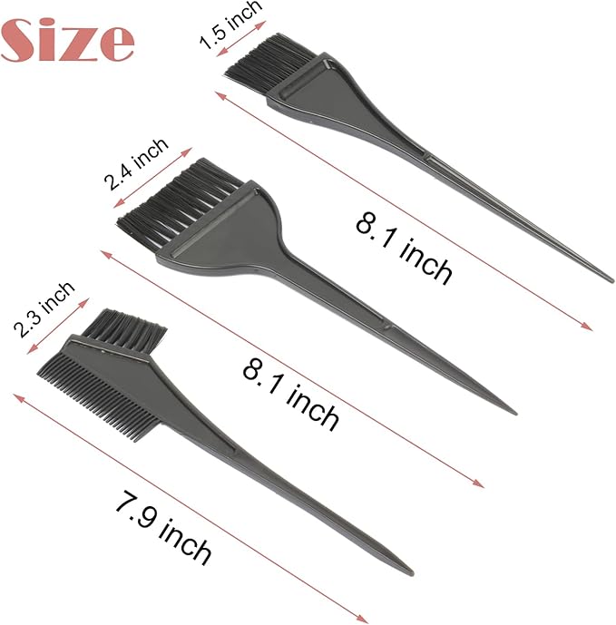 JFFX 4 Pcs Hair Dye Color Brush and Bowl Set for Hair Coloring