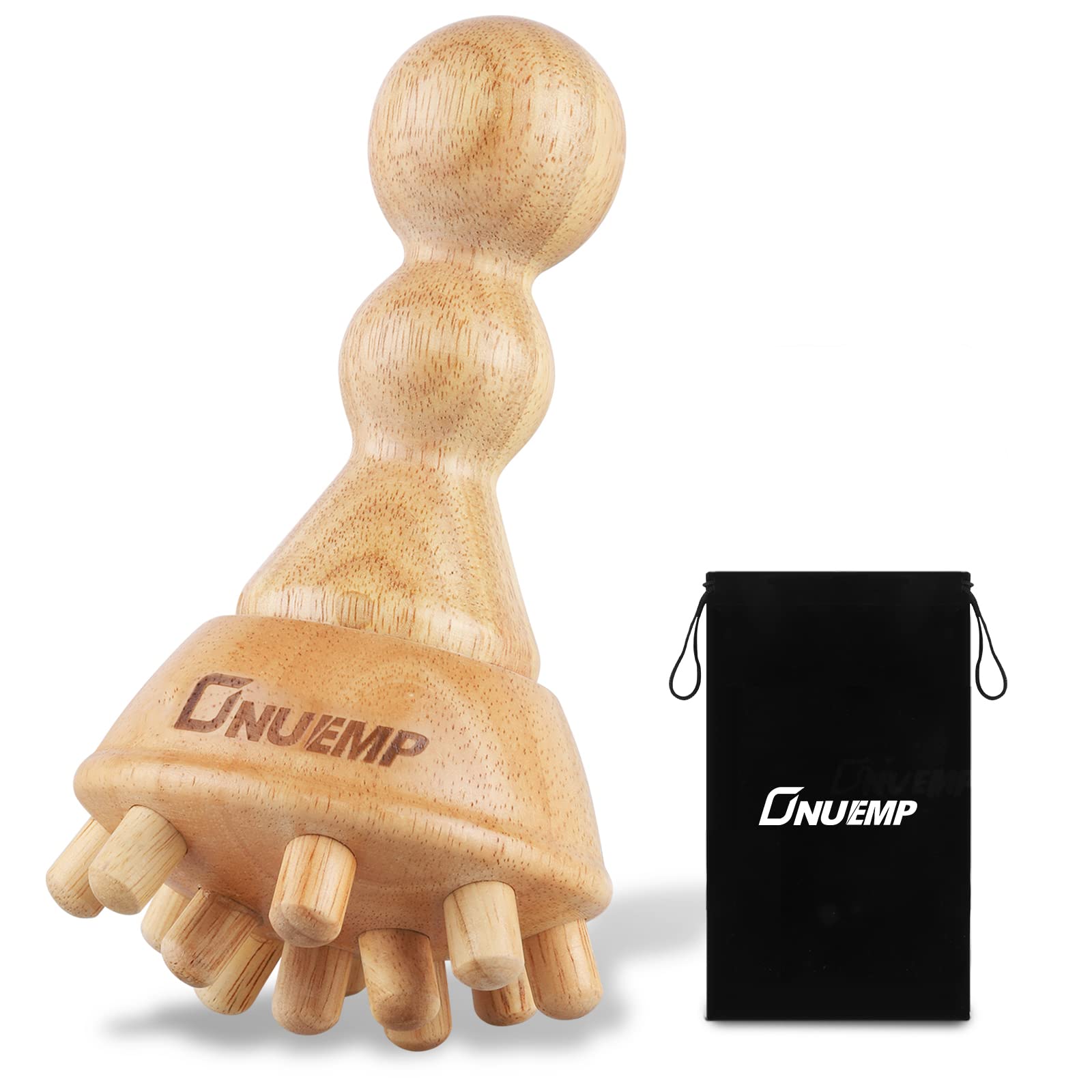 ONUEMP Cellulite Massage Tool, Wood Therapy Massage Tools Lymphatic Drainage Massager, Maderoterapia Kit Colombiana Lipedema Massagers Meridian Brush for Fascia Release, Body Sculpting