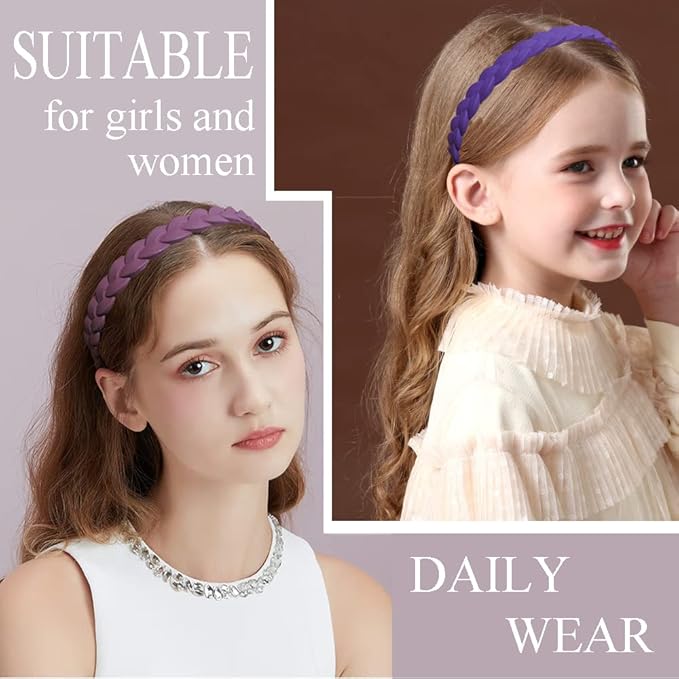 Springtime 12pcs Hard Headbands with Teeth for Girls Women Thin Plastic Hair Headbands for Teens Lady