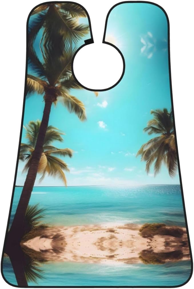 Pansy Perfection Print Beard Bib Shaving Apron, Beard Hair Trimming Cape Gift For Dad