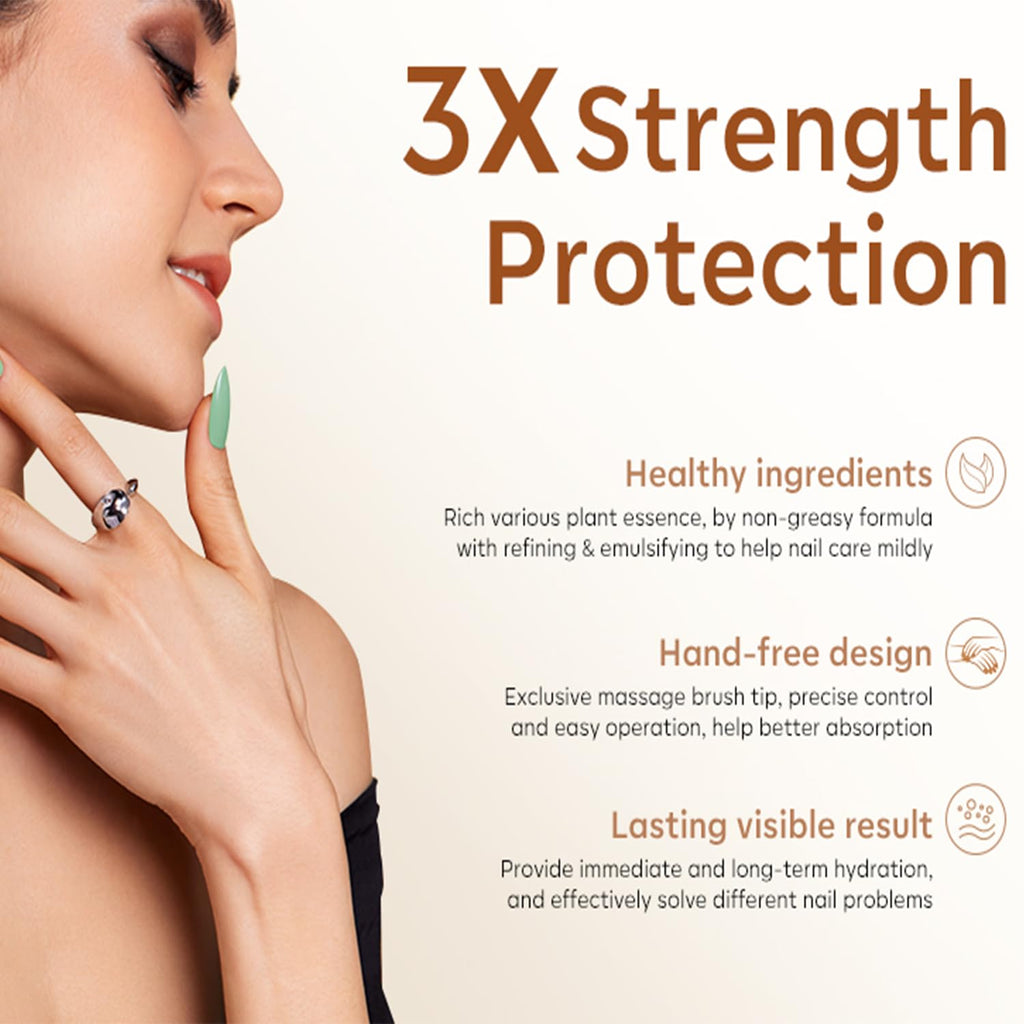 modelones Nail Strengthener Cuticle Cream, Ultra-Hydrating Nail Strengthener for Damaged Nails Care Cuticle Softener Organic Jojoba Oil, Non-greasy Dry Cracked Cuticles 15ML