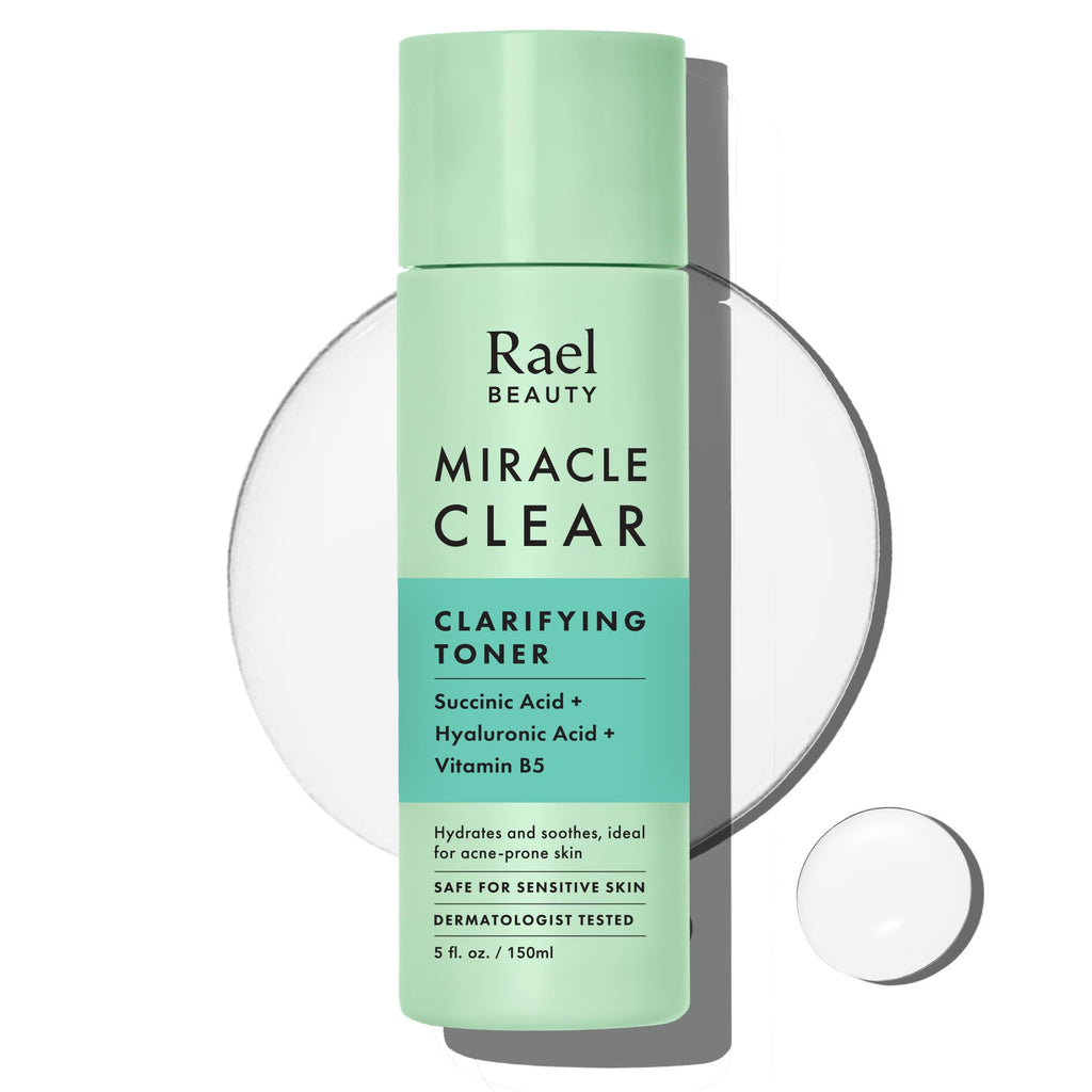 Rael Miracle Clear Toner for Face with Succinic Acid & Vitamin B5 (5.1 oz)