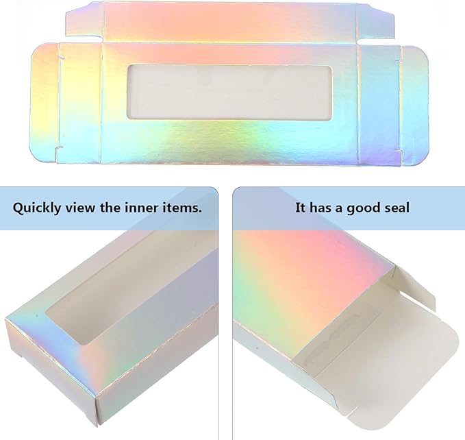 Glitter Paper Eyelash Storage Boxes 20pcs 25mm Thick Lash Case Holder False Eyelash Organizer for Makeup Artists and Salon Packaging