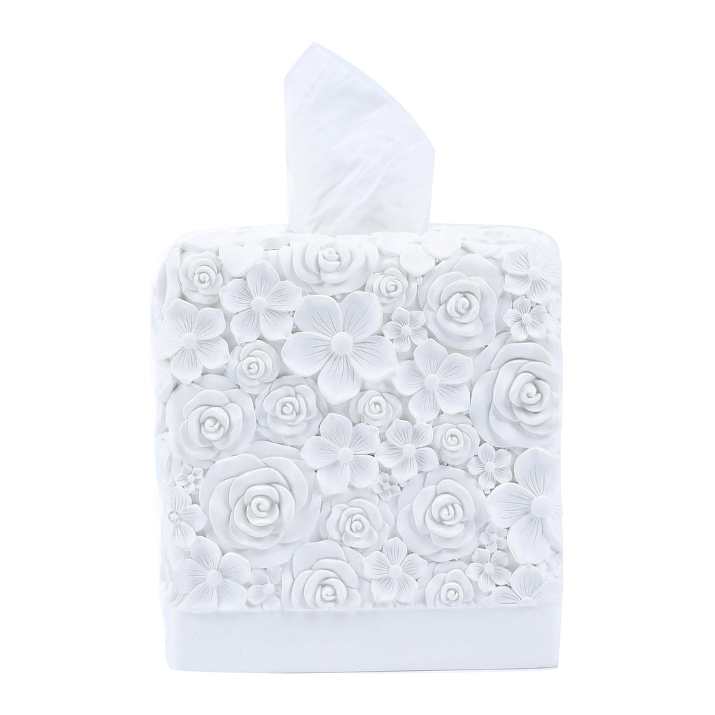 Hymmah Modern Square Tissue Box Cover Holder,Bathroom Accessories Decor Unique Design Tissue Box Cover for Bathroom Vanity Counter Tops Also Great for Bedrooms and Living Rooms