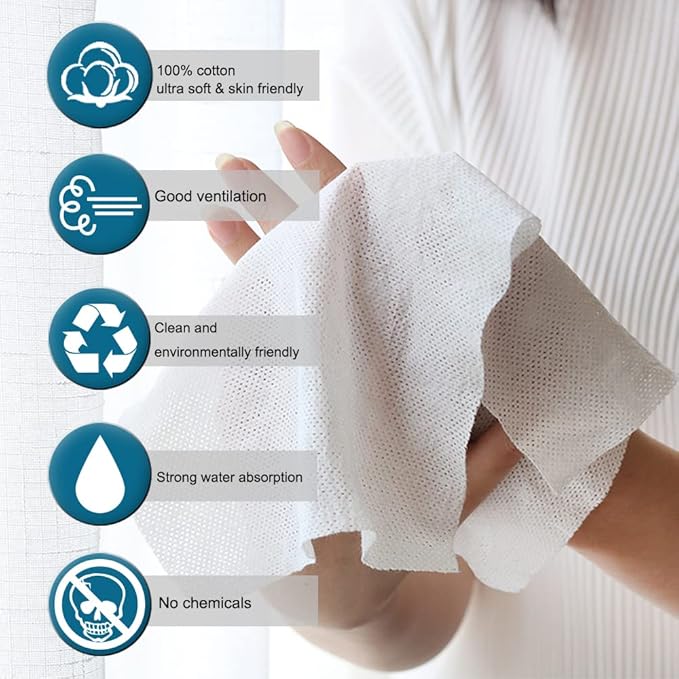 GLOYY Soft Compressed Towels Biodegradable Wipe Mini Magic Coin Tissues Includes FREE Carrying Dispenser, Portable for Home Beauty Backpacking Camping Outdoor Accessories(500 Count) (8.8”x9.5”)