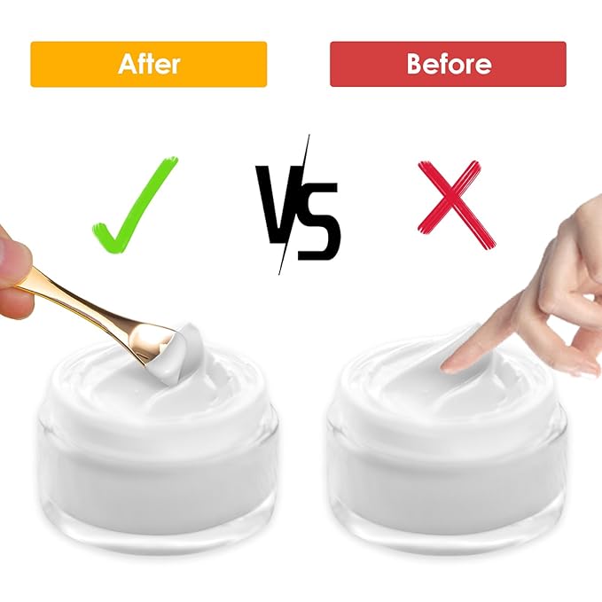 WY LIGHTING LEVEL 3Pcs Mini Skin Care Spoons Reusable Cosmetic Scoop Massage Metal Makeup Spatula Face Cosmetic Applicator Scoop Beauty Cosmetic Tool for Cream Lotions Moisturizers Mixing and Sampling