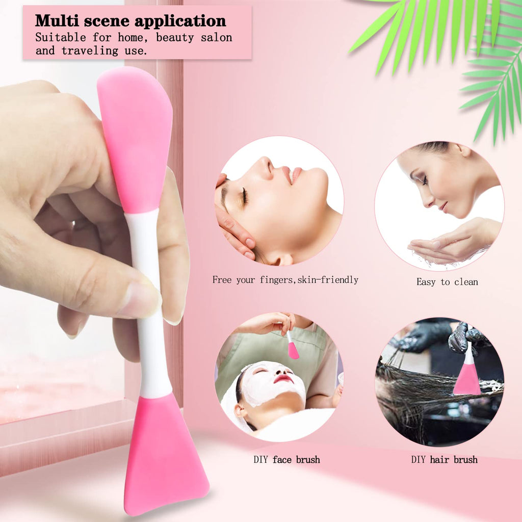 6pcs Silicone Face Brush Set, 2PCS Silicone Face Applicator Brush, 2PCS Exfoliating Lip Brush and Silicone Face Cleaning Brushes Pad,Blackhead Face Exfoliator Skin Care Tool for Women Men