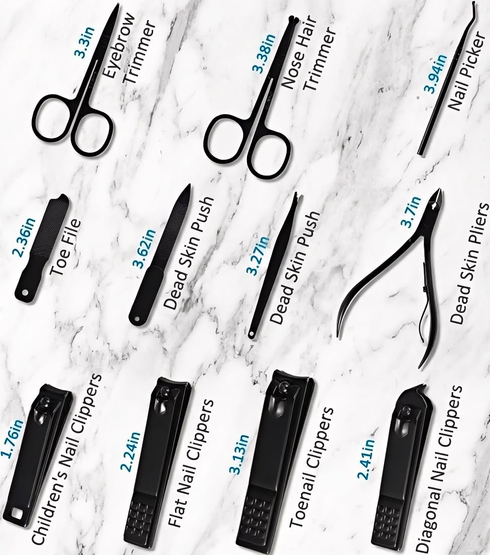 MINKINH Manicure Set Professional Nail Clipper Kit-26 Pieces, Brown