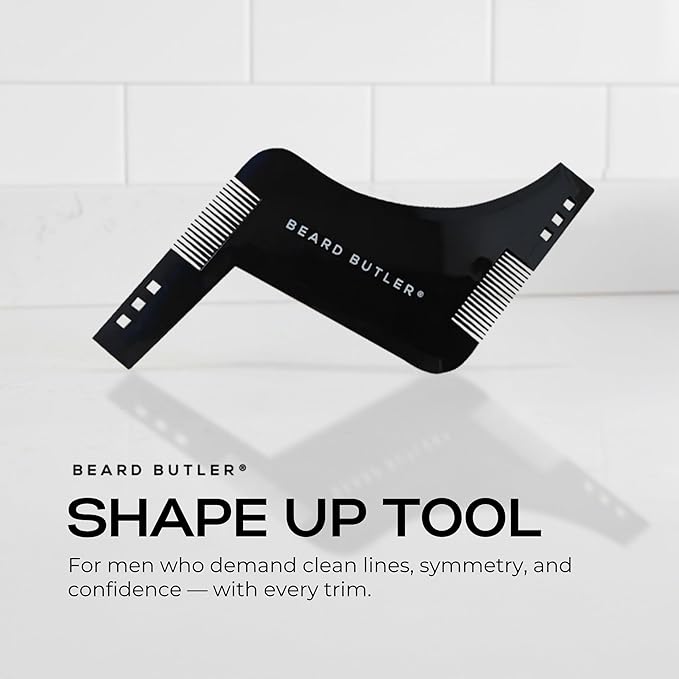 Beard Shape Up Tool by Beard Butler – Beard Template & Lineup Tool – Achieve Sharp Edges, Clean Lines & Perfect Symmetry – Shaping Guide for Jawline & Neckline